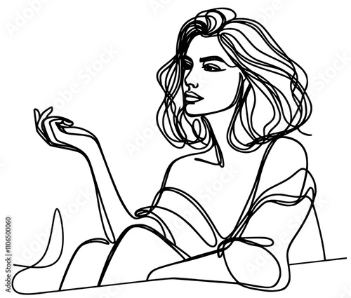 woman sitting nicely