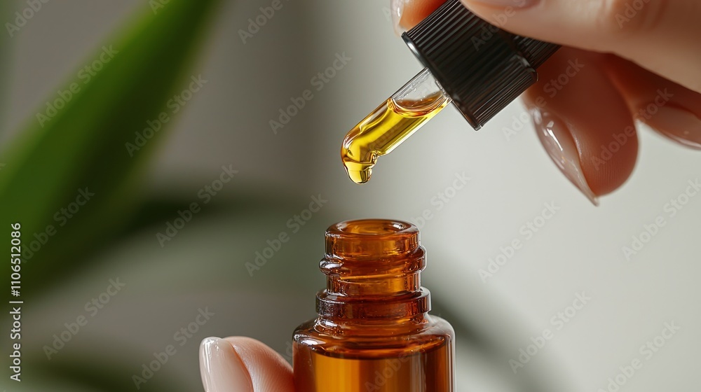 Essential Oil Dropper with Smooth Background Essential Oil Dropper with Smooth Background