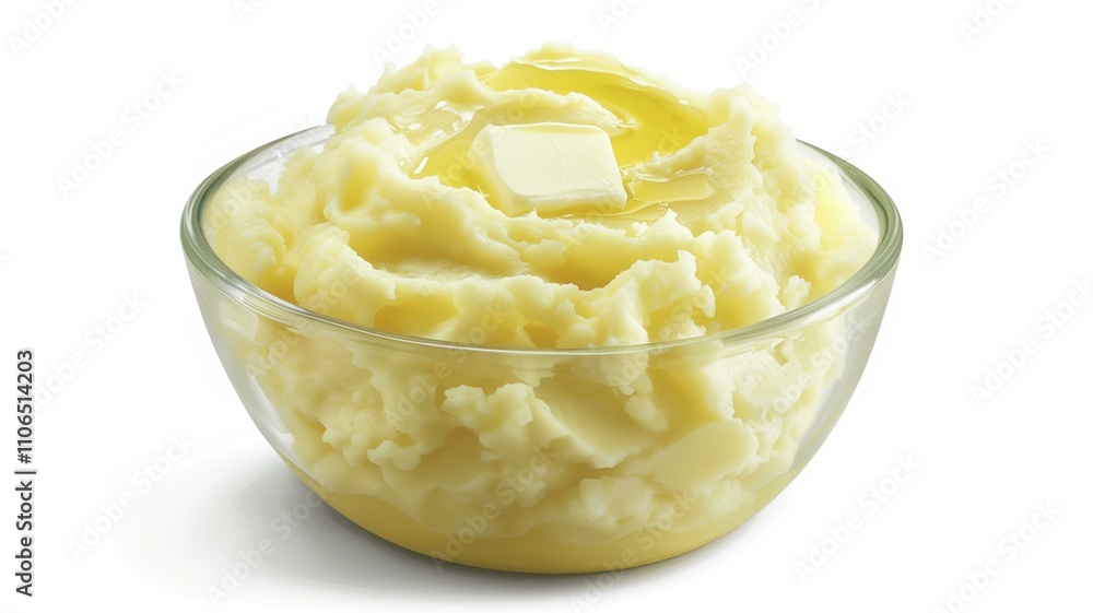 Creamy mashed potatoes with butter in a rustic bowl
Creamy mashed potatoes with butter in a rustic bowl
