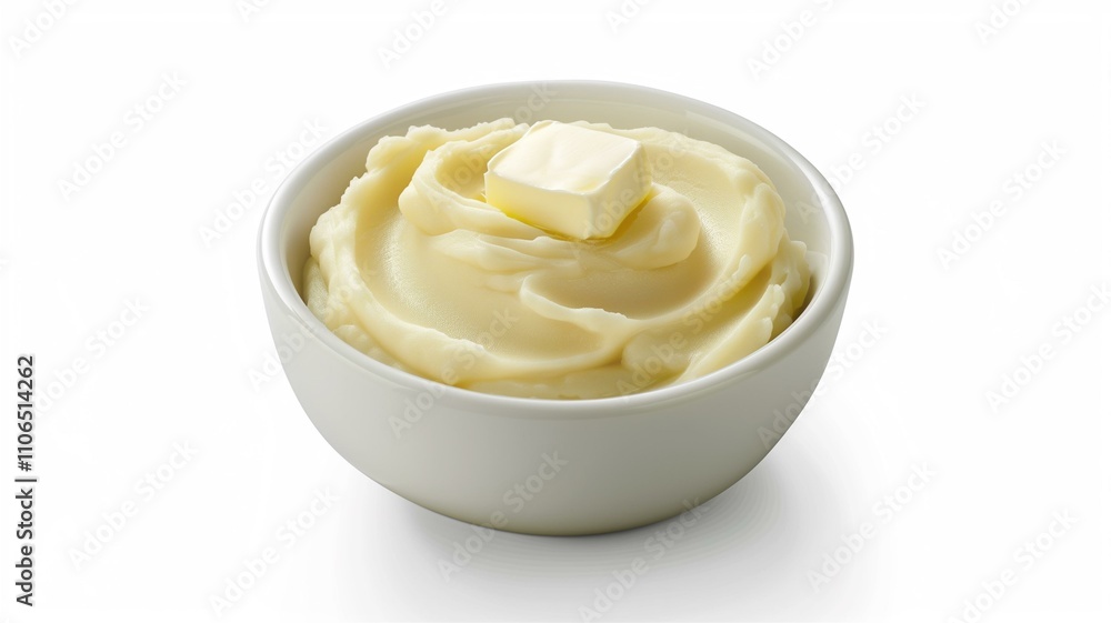 Creamy mashed potatoes with butter in a rustic bowl
Creamy mashed potatoes with butter in a rustic bowl