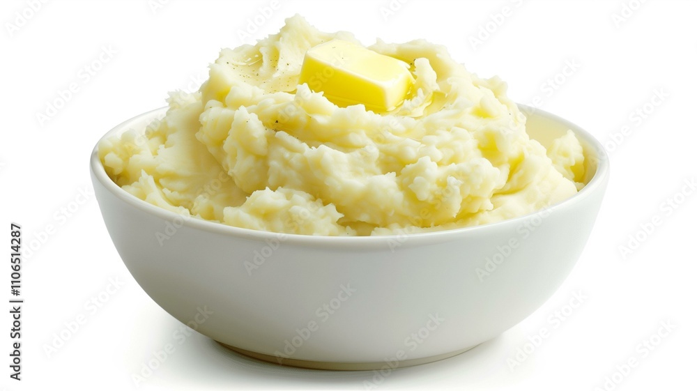 Creamy mashed potatoes with butter in a rustic bowl
Creamy mashed potatoes with butter in a rustic bowl