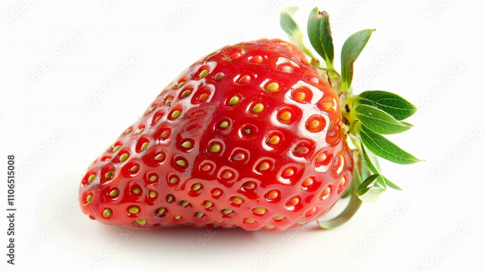 High-quality photo of a perfectly ripe strawberry on a white background
High-quality photo of a perfectly ripe strawberry on a white background