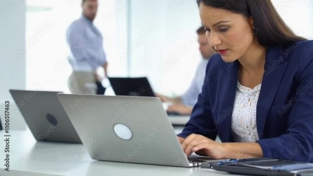 wide shot information security analyst collaborating with IT staff to resolve breach or security analyst working with team on breach resolution or IT staff handling security issue wide shot information security analyst collaborating with IT staff to resolve breach or security analyst working with team on breach resolution or IT staff handling security issue