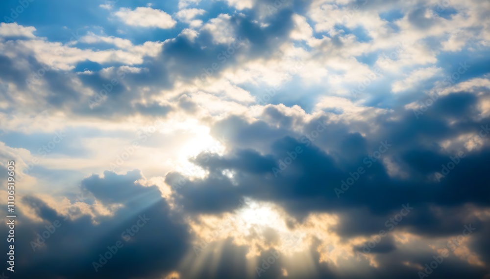 Mystical and breathtaking world of clouds behind the sun, a dreamlike skyscape. Mystical and breathtaking world of clouds behind the sun, a dreamlike skyscape.