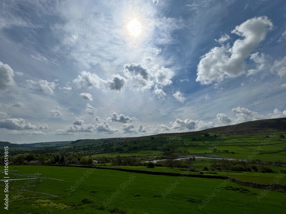 Fototapeta premium landscape with mountains and blue sky