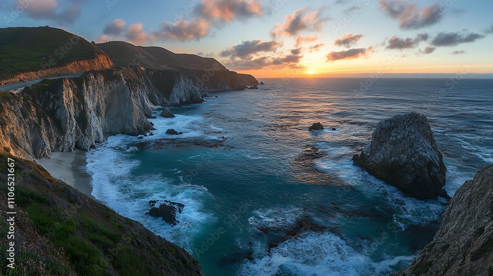 Winding Roads: Exploring Coastal Cliffs Winding Roads: Exploring Coastal Cliffs