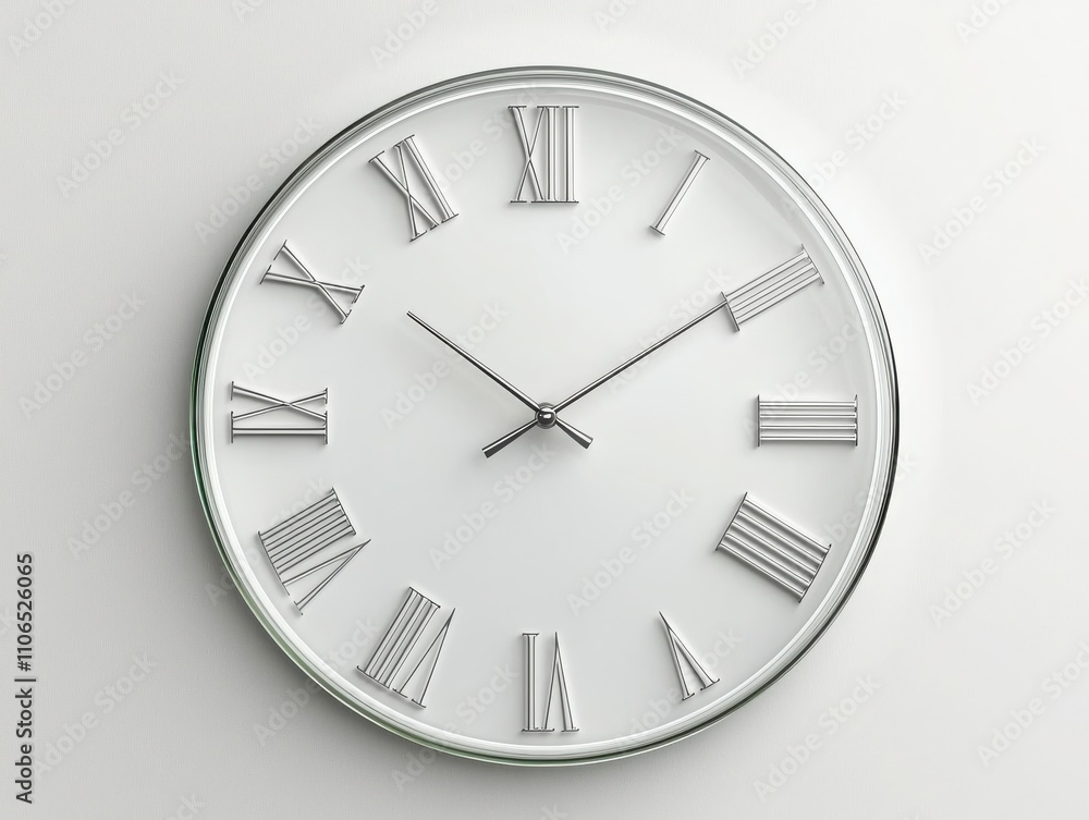 Elegant glass clock displaying detailed roman numerals in modern interior design home decor minimalistic style timekeeping contemporary viewpoint sophisticated aesthetic Elegant glass clock displaying detailed roman numerals in modern interior design home decor minimalistic style timekeeping contemporary viewpoint sophisticated aesthetic