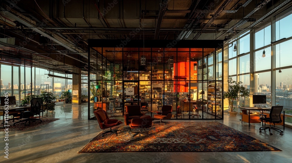 Modern Office Interior Design with City View Modern Office Interior Design with City View