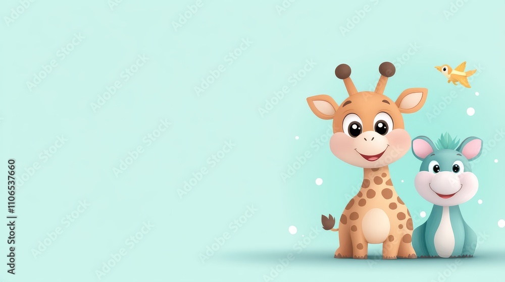 Cute Cartoon Characters of Wild Animals in Vector Style Design Cute Cartoon Characters of Wild Animals in Vector Style Design