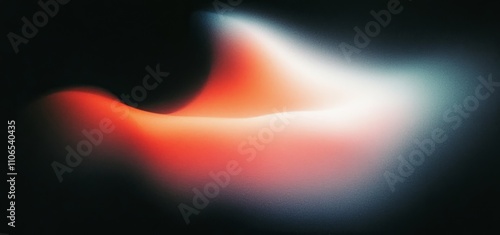 Grainy abstract poster background texture with orange red white black teal grey gradient noise dynamic wave design