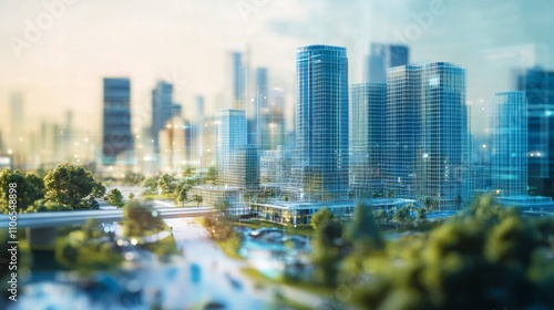 A vibrant urban environment filled with modern high-rise buildings reflects innovative design and advanced construction techniques.