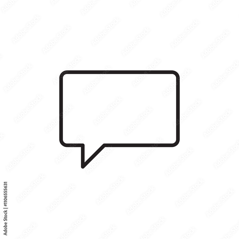 Speech bubbles icon flat icon. Thin line signs of chat for web and app..eps Speech bubbles icon flat icon. Thin line signs of chat for web and app..eps