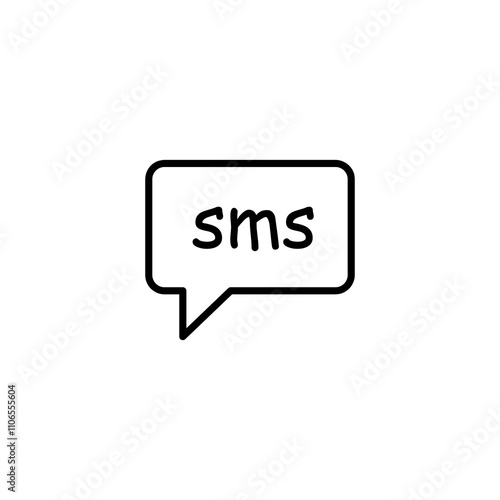 SMS message vector icon. vector Messaging service chat linear illustration for web and app..eps