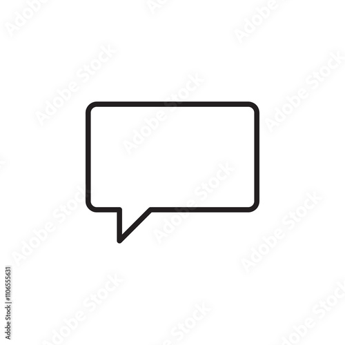 Speech bubbles icon flat icon.  Thin line signs of chat for web and app..eps