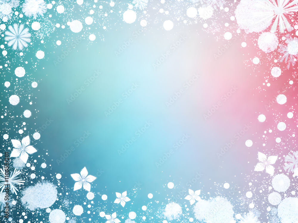Delicate snowflakes and winter hues creating a dreamy background, digital art of abstract background concept. Delicate snowflakes and winter hues creating a dreamy background, digital art of abstract background concept.
