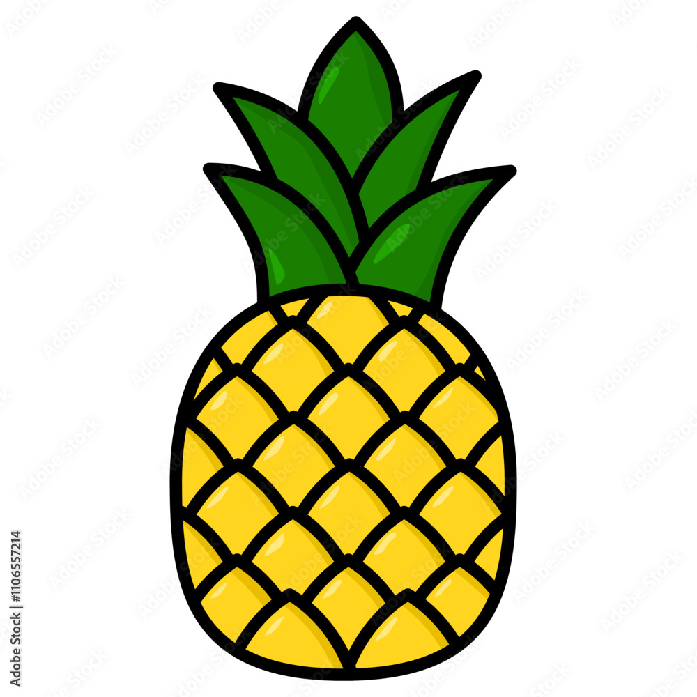 Obraz premium pineapple fruit illustration