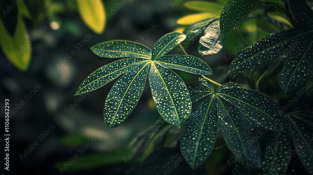 A closeup of green leaves with a unique texture and pattern.