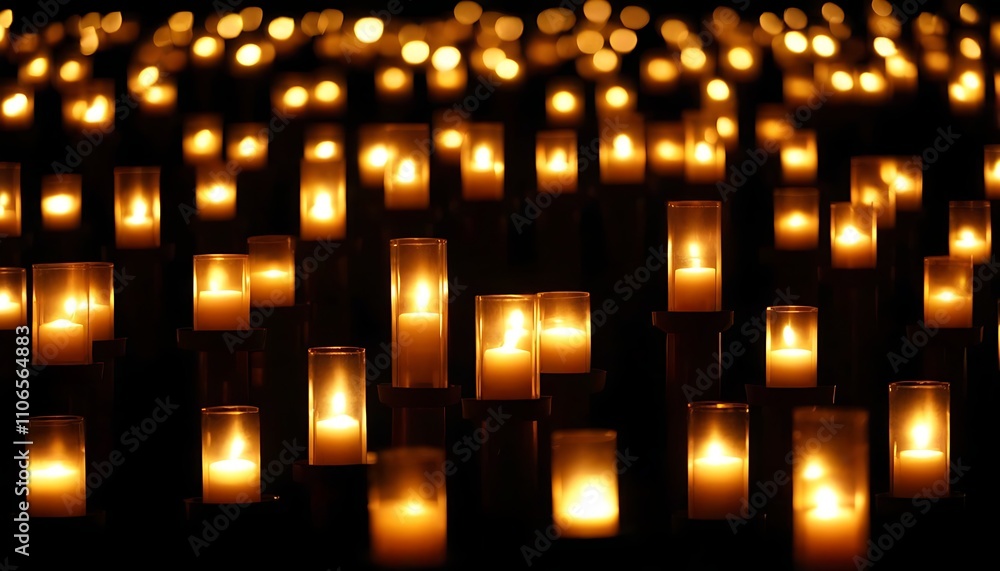 Tranquil atmosphere with candle flame flickering Tranquil atmosphere with candle flame flickering