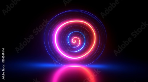 Futuristic Neon Light Pattern Abstract Background in Vibrant Colors