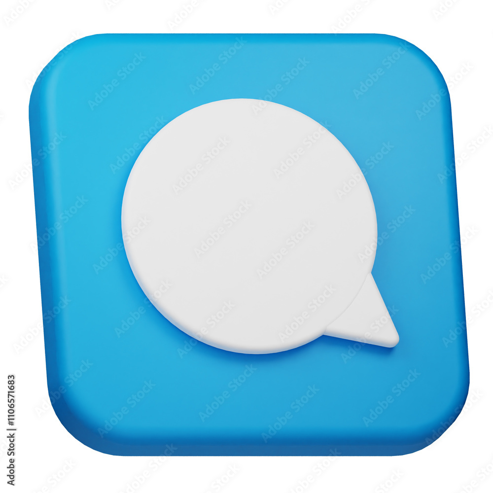 comment 3d icon isolated on the white background comment 3d icon isolated on the white background