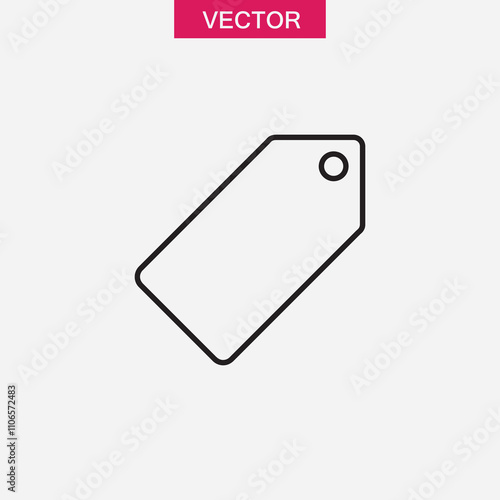 Tag line icon, outline vector trendy style illustration for web and app..eps