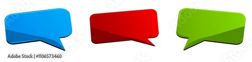 Blank Speech Bubble Labels Set with Colorful Banners in Blue Red Green on White Background Free Download Blank Speech Bubble Labels Set with Colorful Banners in Blue Red Green on White Background - GFXLoad