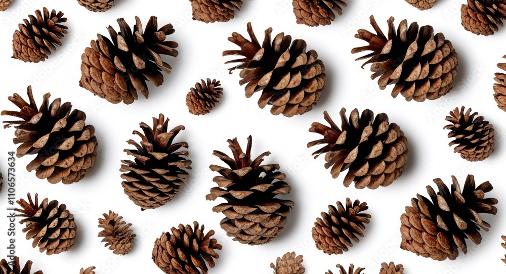 Pine Cone on White background design Pine Cone on White background design