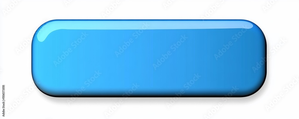 Blue Rectangular 3D Push Button with Glossy Gradient Effect Blue Rectangular 3D Push Button with Glossy Gradient Effect