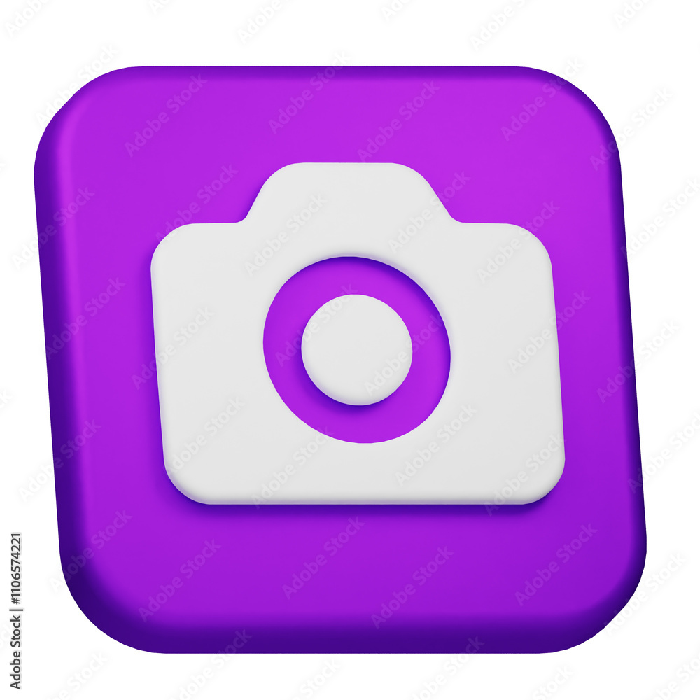 camera 3d icon isolated on the white background camera 3d icon isolated on the white background