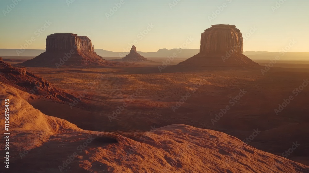 Majestic sunset over Monument Valley buttes, Arizona. Majestic sunset over Monument Valley buttes, Arizona.