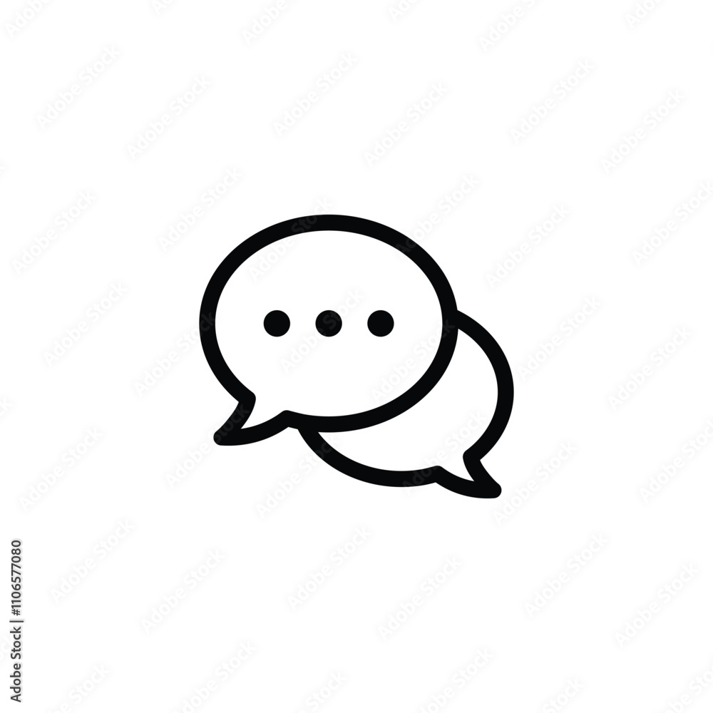 Fototapeta premium Comment icon speech bubble symbol. Chat, message, message, sms, chat, chatting icon vector