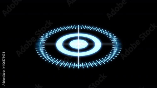 3D Map Target Icon X60 Degrees Bold Blue Animation Loop photo