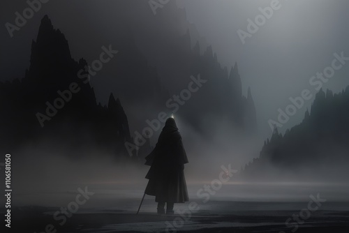 Painted - Foggy Environment Landscape - Nature