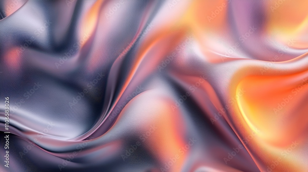 Obraz premium Abstract Wavy Fabric Texture with Gradient Hues