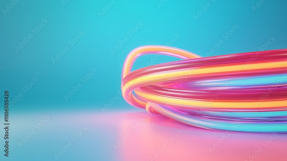 Dynamic display of high-tech glowing fiber optic cables digital space visual art futuristic environment close-up view innovative design Dynamic display of high-tech glowing fiber optic cables digital space visual art futuristic environment close-up view innovative design