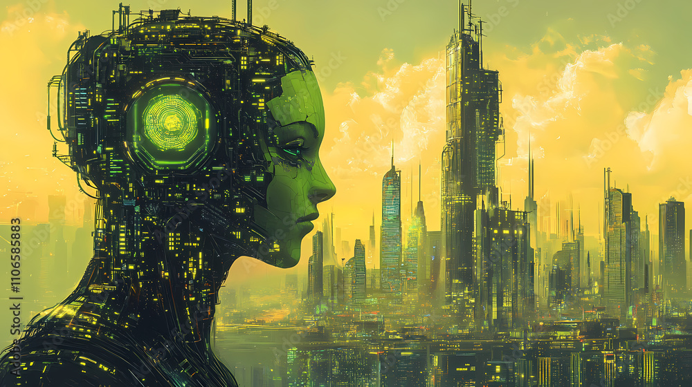 A solarpunk green future illustration using stock artificial intelligence. Solarpunk. Illustration A solarpunk green future illustration using stock artificial intelligence. Solarpunk. Illustration