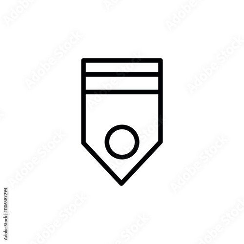 badge position icon, simple white background eps 10, military or police