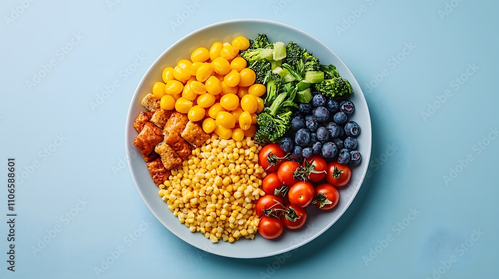 Healthy Meal Prep Colorful Vegetable Plate Home Kitchen Food Photography Bright Environment Top View Nutrition Concept Healthy Meal Prep Colorful Vegetable Plate Home Kitchen Food Photography Bright Environment Top View Nutrition Concept