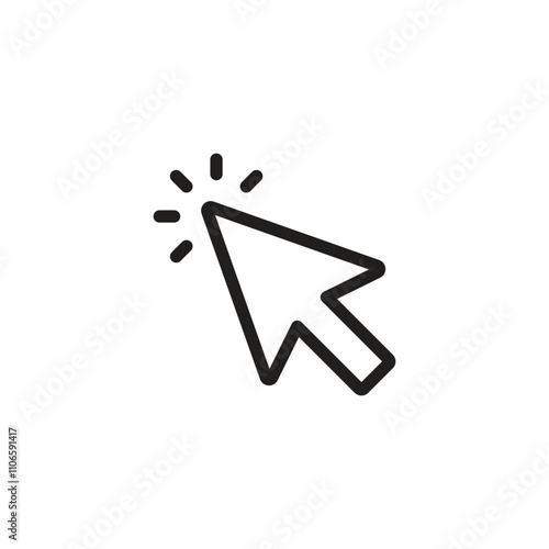 cursor icon vector. cursor arrow Click icon set	