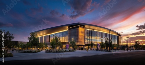 Ball Arena at Sunset: Denver's Stunning New Sports Venue