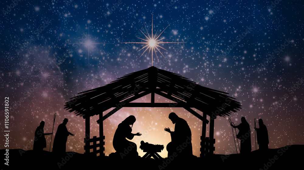 Nativity, Christmas, religion, faith, Jesus, Mary, Joseph, baby, star, wisemen, camels, shepherds, silhouette, night, sky, clouds, landscape, biblical, holy, spiritual, peaceful, quiet, serene, sacred Nativity, Christmas, religion, faith, Jesus, Mary, Joseph, baby, star, wisemen, camels, shepherds, silhouette, night, sky, clouds, landscape, biblical, holy, spiritual, peaceful, quiet, serene, sacred