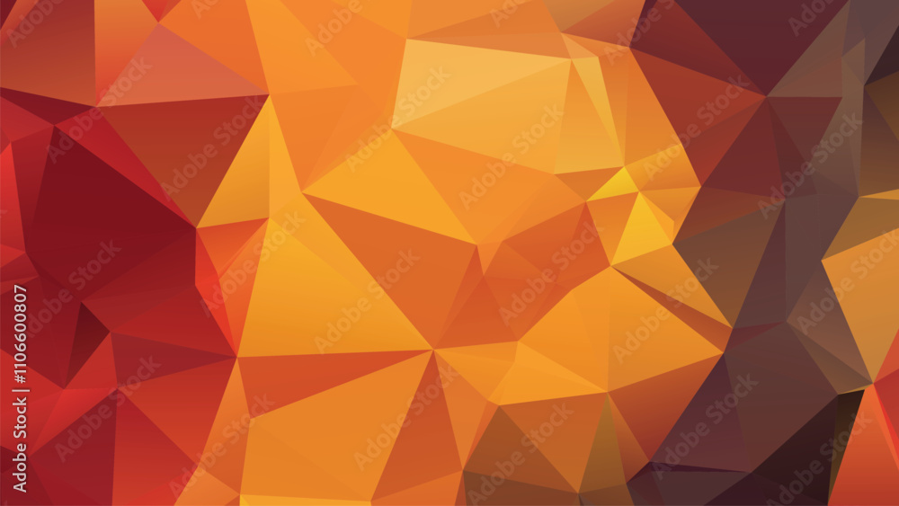 Abstract Red and Yellow, Warm Color Polygon Background Design, Abstract Geometric Origami Style With Gradient Abstract Red and Yellow, Warm Color Polygon Background Design, Abstract Geometric Origami Style With Gradient