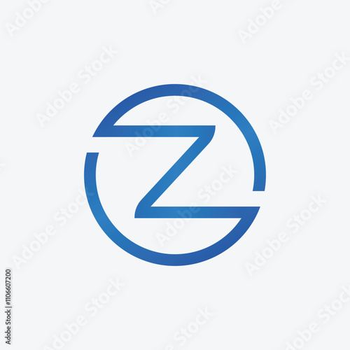 Free Download Minimalist Modern Letter Z in Circle Logo Design - GFXLoad