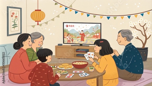 New Years Eve Countdown Users can join a virtual family gathering as they enjoy games share stories and prepare for the countdown to the new year. Traditional snacks are served and photo