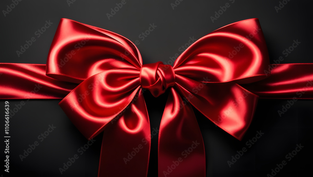 Red bow, ribbon, present, gift, celebration, holiday, wrapping, festive, shiny, glossy, vibrant, contrast, dark background, satin, curl, knot, texture, abstract, luxury, glamour, indulgence, elegance, Red bow, ribbon, present, gift, celebration, holiday, wrapping, festive, shiny, glossy, vibrant, contrast, dark background, satin, curl, knot, texture, abstract, luxury, glamour, indulgence, elegance,