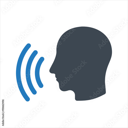 Voice icon. Voice message. Voice recognition. Voice command icon
