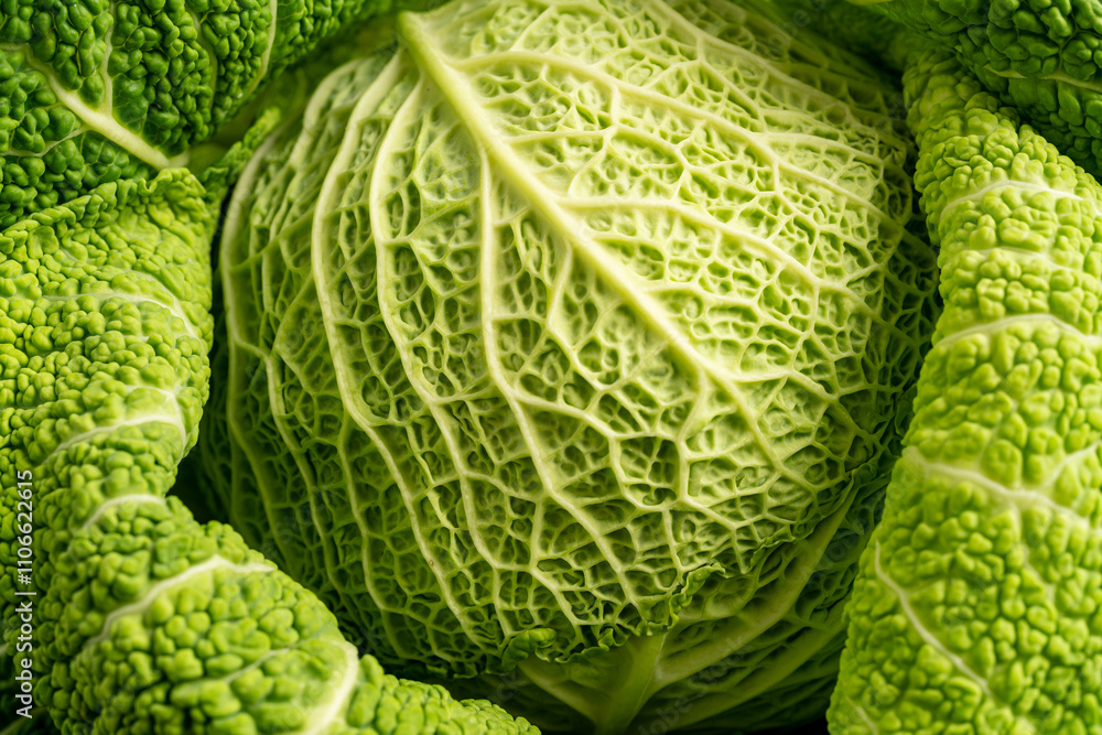 Fototapeta premium Savoy cabbage leaves