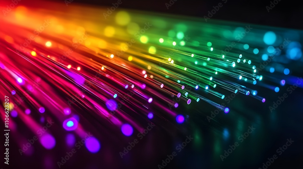 Colorful Fiber Optic Lights Abstract Colorful Fiber Optic Lights Abstract