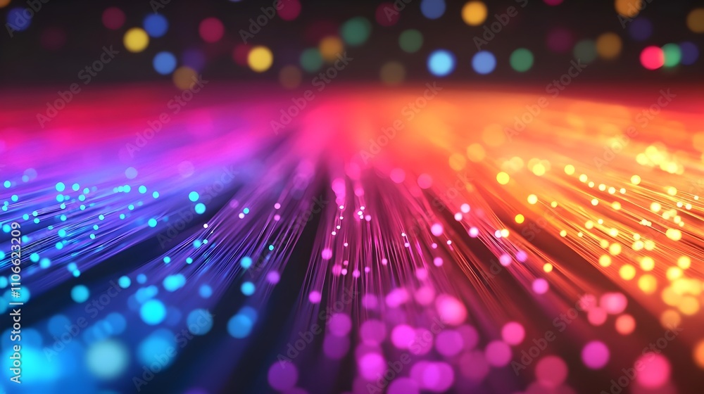 Colorful Fiber Optics Abstract Background Colorful Fiber Optics Abstract Background