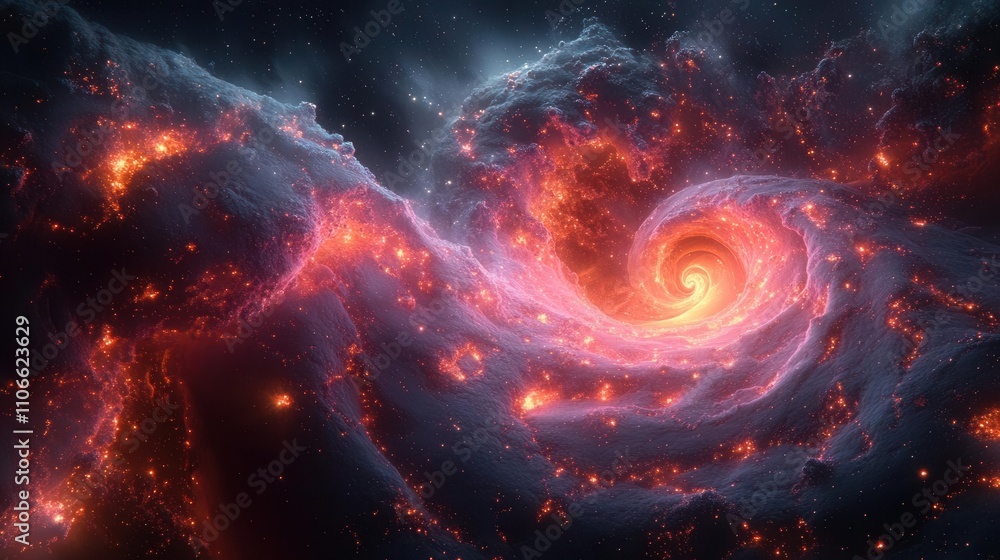 A vibrant swirl of cosmic colors depicting a galaxy, with bright stars and glowing gases, illustrating the beauty of the universe. A vibrant swirl of cosmic colors depicting a galaxy, with bright stars and glowing gases, illustrating the beauty of the universe.